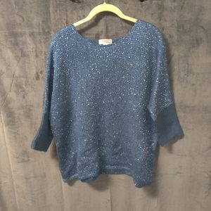 Forever 21 Blue Sequin Sweater Medium